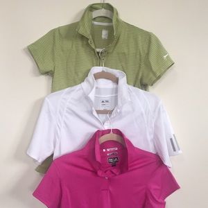Lot of 3 Golf Shirts: Adidas and Slazenger